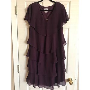Purple Layered Formal Dress